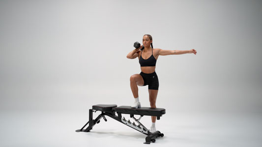 Front rack high step up right