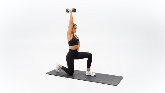 Half kneeling single arm press right