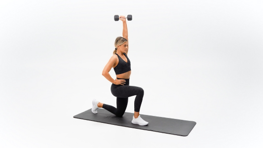 Half kneeling single arm press left