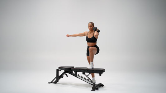 Front rack high step up left