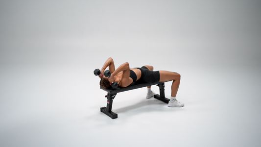 Dumbbell neutral grip skullcrusher